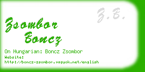 zsombor boncz business card